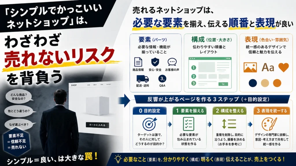 「シンプルでかっこいいネットショップ」は、わざわざ「売れないリスク」を背負う