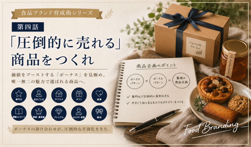 食品ブランド育成術シリーズ　第四話：「圧倒的に売れる」商品をつくれ