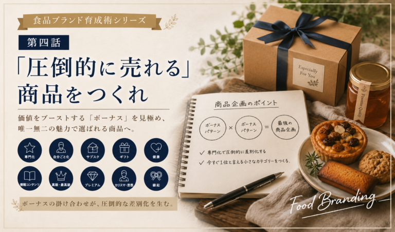 食品ブランド育成術シリーズ　第四話：「圧倒的に売れる」商品をつくれ