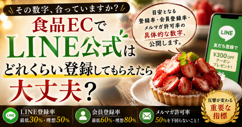 食品ECでLINE公式はどれくらい登録してもらえたら大丈夫？
